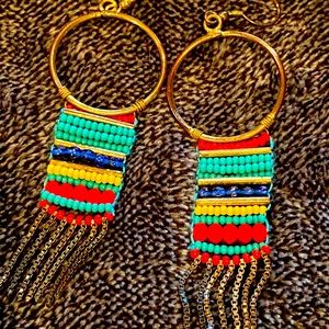 Noonday multicolored beaded earrings